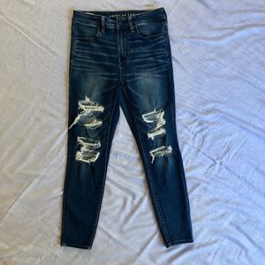 American Eagle Next Level Stretch Distressed Women's Jeans, Size 8 Short